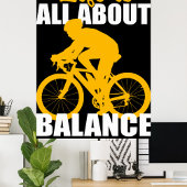 Im Leben geht es um das Motivierend Balancefahren Poster