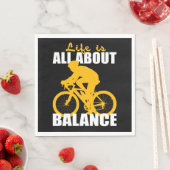 Im Leben geht es um das Motivierend Balancefahren Serviette (Beispiel)