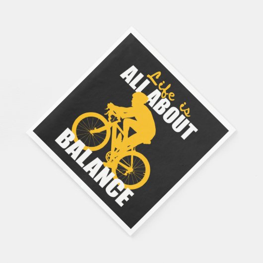 Im Leben geht es um das Motivierend Balancefahren Serviette (Ecke)