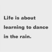 Im Leben geht es um das Tanztraining bei Regen-Zit Aufkleber (Vorderseite)