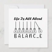 Im Leben geht es um die Balance motivierend Inspir Dankeskarte (Rückseite)