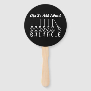 Im Leben geht es um die Balance motivierend Inspir Fächer