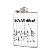 Im Leben geht es um die Balance motivierend Inspir Flachmann (Links)