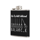 Im Leben geht es um die Balance motivierend Inspir Flachmann (Links)