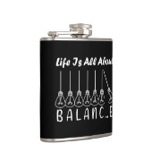 Im Leben geht es um die Balance motivierend Inspir Flachmann (Rechts)