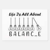 Im Leben geht es um die Balance motivierend Inspir Geschenkpapier Set (Vorderseite 3)