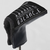 Im Leben geht es um die Balance motivierend Inspir Golf Headcover (3/4 Vorderseite)
