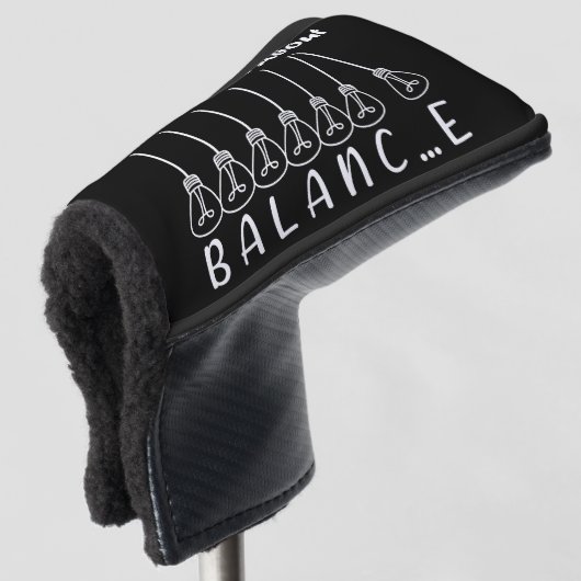 Im Leben geht es um die Balance motivierend Inspir Golf Headcover (3/4 Vorderseite)