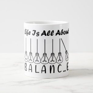 Im Leben geht es um die Balance motivierend Inspir Jumbo-Tasse