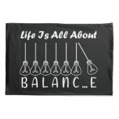 Im Leben geht es um die Balance motivierend Inspir Kissenbezug (Rückseite)
