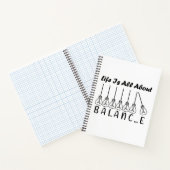 Im Leben geht es um die Balance motivierend Inspir Notizblock (Innenseite)