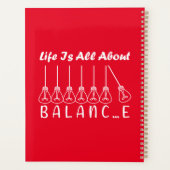 Im Leben geht es um die Balance motivierend Inspir Planer (Rückseite)