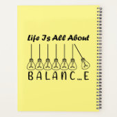 Im Leben geht es um die Balance motivierend Inspir Planer (Rückseite)