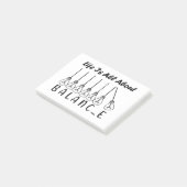 Im Leben geht es um die Balance motivierend Inspir Post-it Klebezettel (angewinkelt)