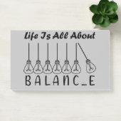 Im Leben geht es um die Balance motivierend Inspir Post-it Klebezettel (Büro)