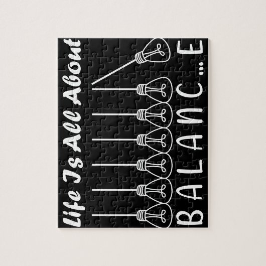 Im Leben geht es um die Balance motivierend Inspir Puzzle (Vertikal)