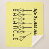 Im Leben geht es um die Balance motivierend Inspir Sherpadecke (Vorderseite)