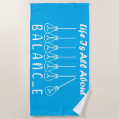 Im Leben geht es um die Balance motivierend Inspir Strandtuch (Vorderseite)