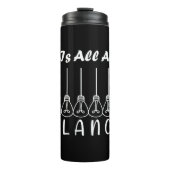 Im Leben geht es um die Balance motivierend Inspir Thermosbecher (Vorderseite)