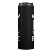 Im Leben geht es um die Balance motivierend Inspir Thermosbecher (Rückseite)