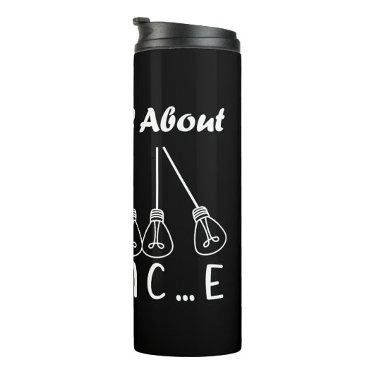 Im Leben geht es um die Balance motivierend Inspir Thermosbecher (Nach rechts gedreht)