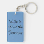 Im Leben geht es um die Reise - den Morgennebel Schlüsselanhänger (Rückseite)