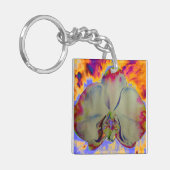 Im Leben geht es um die Reise - Feuerorchid Schlüsselanhänger (Vorderseite links)