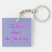 Im Leben geht es um die Reise - Feuerorchid Schlüsselanhänger (Rückseite)