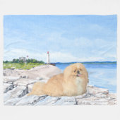 Im Leuchtturm Fleecedecke (Vorderseite (Horizontal))