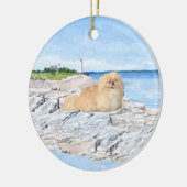 Im Leuchtturm Keramik Ornament (Links)