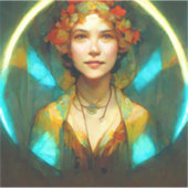 Im Licht der Jugendstil-Fantasie Aufkleber (Vorderseite)