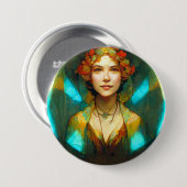 Im Licht der Jugendstil-Fantasie Button (Vorne & Hinten)