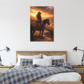 Im Licht | Pferdekunst | Gespannte Leinwand (Insitu (Schlafzimmer))