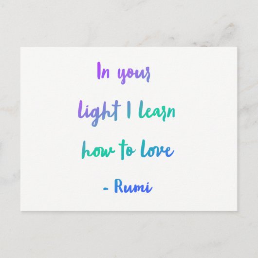 Im Licht Postkarte (Vorderseite)