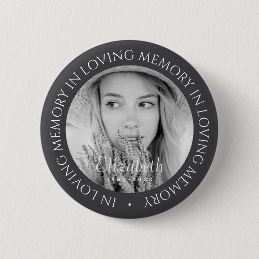 Im lieben Gedächtnis einfach modernes, benutzerdef Button (Vorderseite)