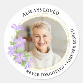 Im liebenden Gedächtnis immer liebte Custom Foto F Runder Aufkleber (Vorderseite)