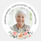 Im liebenden Gedächtnis immer liebte Custom Foto F Runder Aufkleber (Vorderseite)