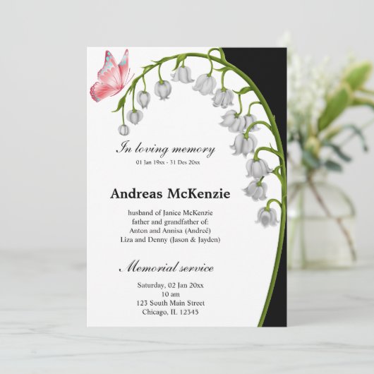 Im liebenden Gedächtnis Programm (Stehend Vorderseite)