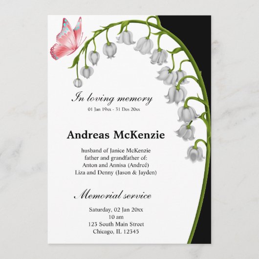 Im liebenden Gedächtnis Programm (Vorderseite)