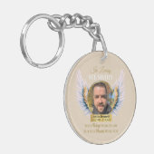 Im liebenden Gedächtnis waren Ihre Wings fertig Fo Schlüsselanhänger (Vorderseite links)