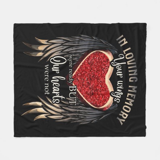 Im liebenden Gedächtnis waren Ihre Wünsche bereit Fleecedecke (Vorderseite (Horizontal))