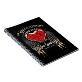 Im liebenden Gedächtnis waren Ihre Wünsche bereit Notizblock (Rechte Seite)