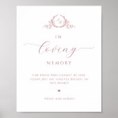 Im liebevollen Gedächtnis, Script Monogram Dusty R Poster (Vorne)