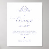 Im liebevollen Gedächtnis, Script Monogram Lavende Poster (Vorne)