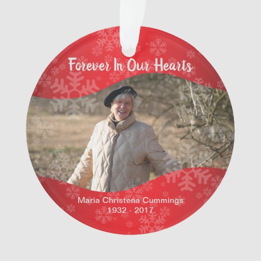 Im liebevolles Gedächtnis-personalisierten Ornament (Vorderseite)