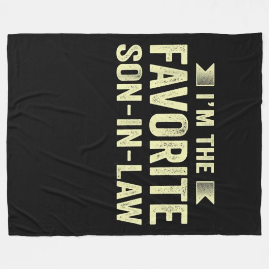 Im Lieblingsson im Gesetz Funny Family Spaß Son Fleecedecke (Vorderseite (Horizontal))