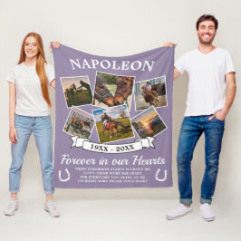 Im Lila Gedächtnispferd Fleecedecke