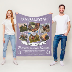 Im Lila Gedächtnispferd Fleecedecke