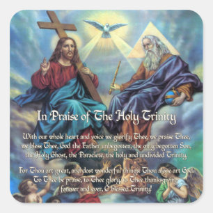 Im Lob der Dreifaltigkeit Quadratischer Aufkleber