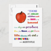 Im Lob der Lehrer Postkarte (Vorne/Hinten)